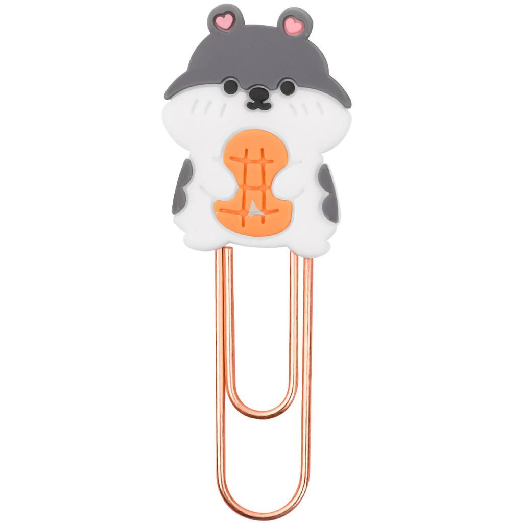 Bookmark Clips Cute Cartoon Pattern Metal Soft Rubber Light Portable Office Clips for Classification