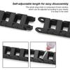 High Temperature Black Nylon Cable Chain 10mm x 15mm(Inner H x Inner W) End Connectors Wire Carrier Cable Carrier Machine Tools