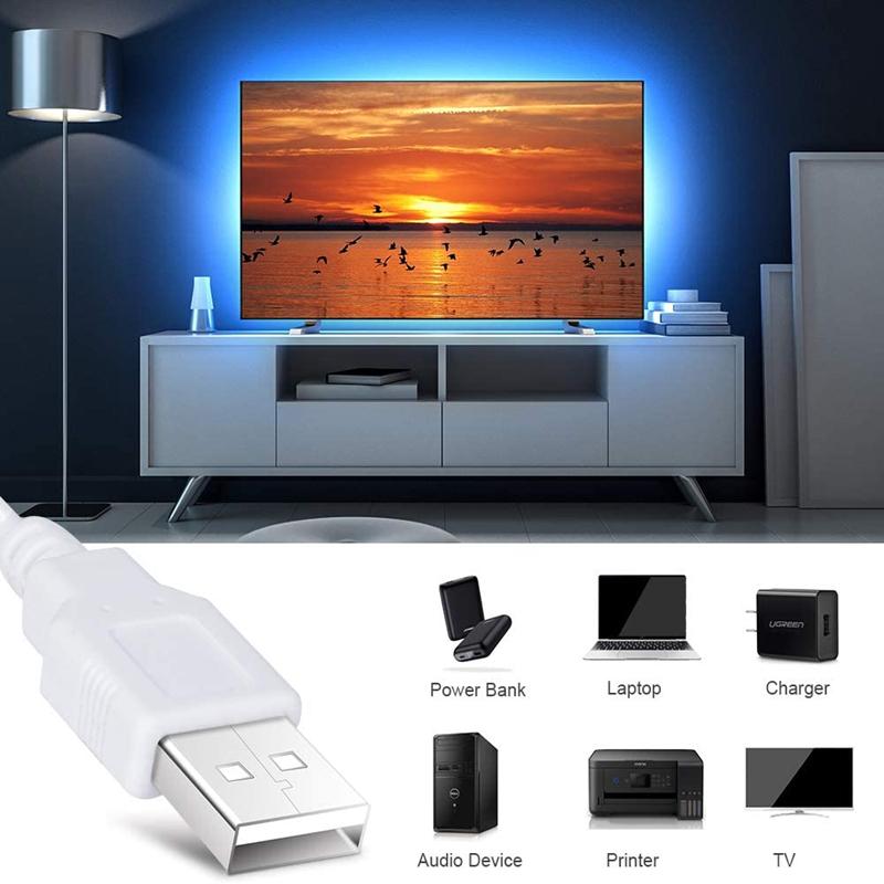 LED Streifen Lichter 1M-8M USB Bluetooth RGB 5050 5V Luces Flexible Band TV Desktop Bildschirm hintergrundbeleuchtung Diode Band Fita Für Zuhause