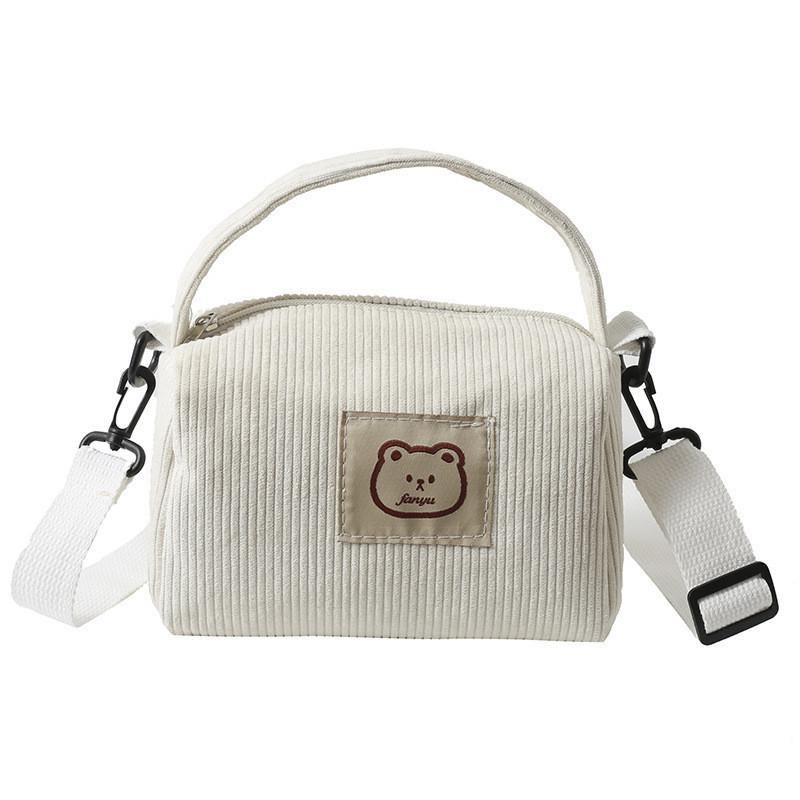 Модная вельветовая косметичка 2023 тренд большая вместимость мягкая велюровая сумка-тоут белый