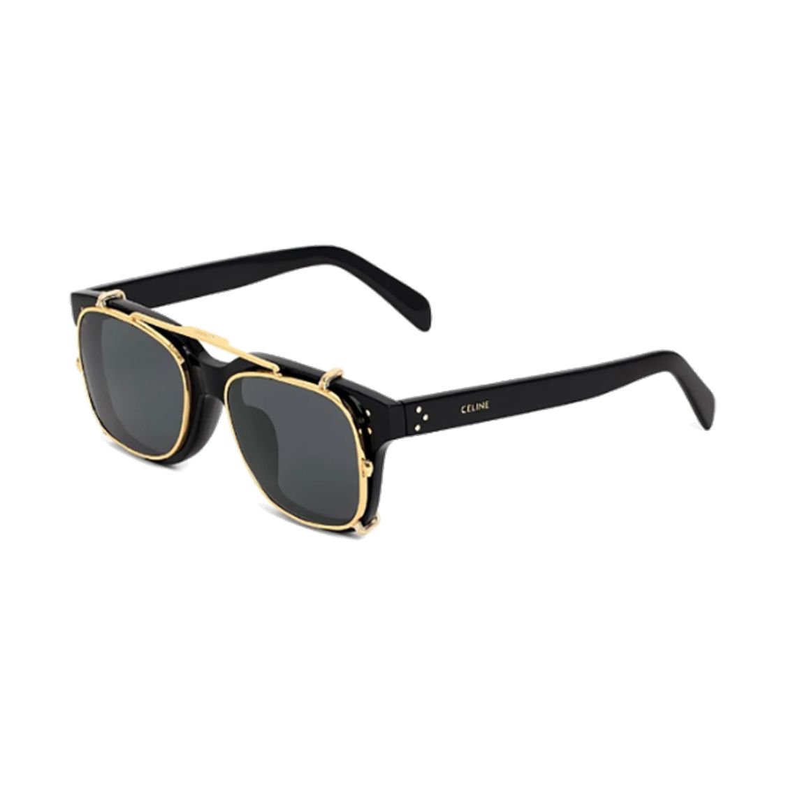 Celine Solid Lens Detail Irregular Shape Sunglasses Women sunglasses Black CL40268UCL01A 50,Black