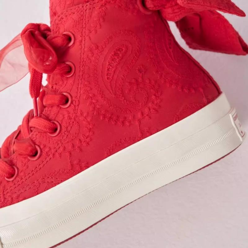 Converse 1970s comfortable and simple non-slip wear-resistant high-top skate shoes for both men and women in red