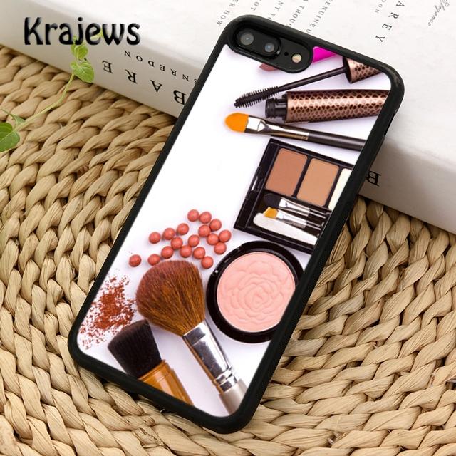 

Krajews Bright Makeup Set Eye Shadow Soft Phone Case Cover For iPhone 17 Air 16 15 14 plus 11 12 13 pro max coque Fundas iPhone 13