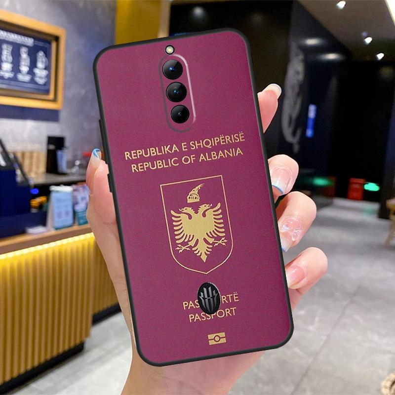 Albania Passport Case For Nubia Red Magic 10 Pro Plus 6 7 Pro 6S 7S 5G 6R RedMagic 9S 8S 8 9 Pro Plus Cover