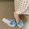 Fashion Chic Fairy - Style Flower Flip - Flops | Orchid Accent, Soft & Comfy, Perfect for Beach Vacations & Daily Leisure