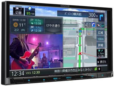 Navigatore per auto KENWOOD Saisoku da 7 pollici Modello ad alte prestazioni Può funzionare con Registratore di guida tipo Specchietto retrovisore digitale Nero KENWOOD MDV-S709