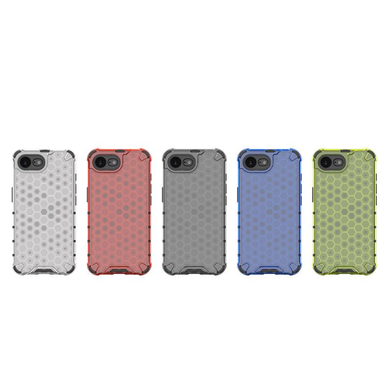 Für iPhone 16e Hülle iPhone 16e Hülle Luxus Waben Stoßfest TPU Rüstung PC Silikon Schutzhülle Handy Rückseite für iPhone 16e