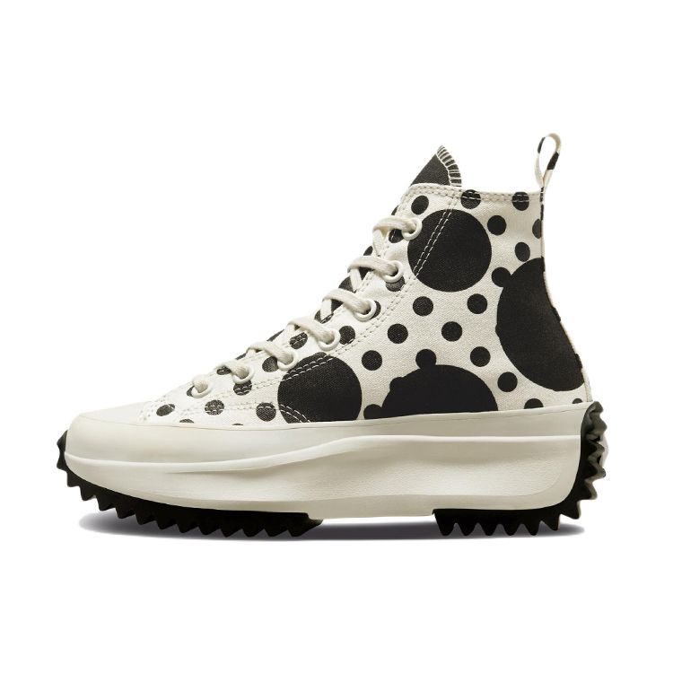 

Converse Run Star Hike Platform Повседневные Высокие Кеды из Канваса Унисекс Черно-Белые A01181C 42.5