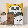 1pc We Bare Bears Flannel Throw Blanket Lightweight Soft Warm All Season Blanket for Sofa, Bed, Travel,L1028101