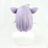 Nekomata Rice Porridge Cosplay Wig, Heat-Resistant Purple Wig, Cosplay Wig for Halloween, Events, Photoshoots, and Festivals (Wig + Ears + Tail)