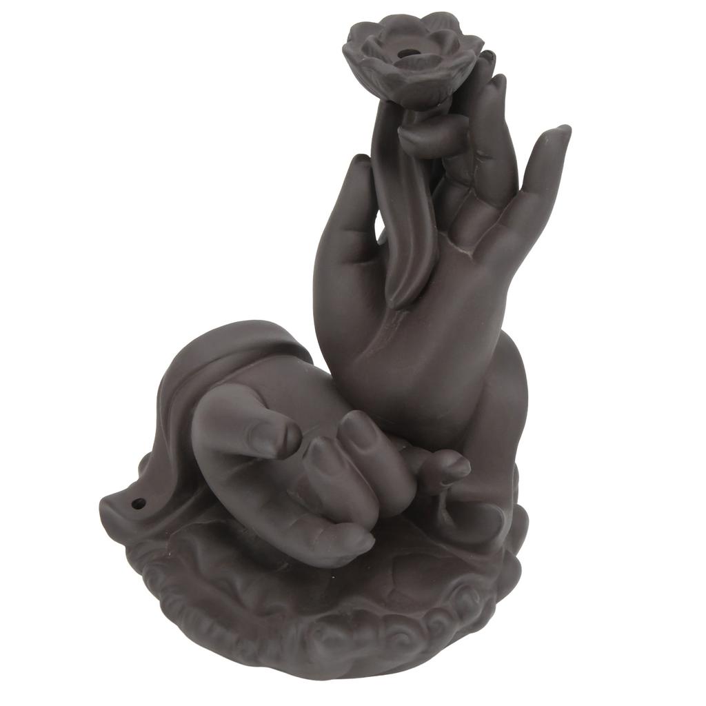 Buddha Hand Waterfall Incense Burners Smoke Waterfall Moderate Size Backflow Incense Holder for