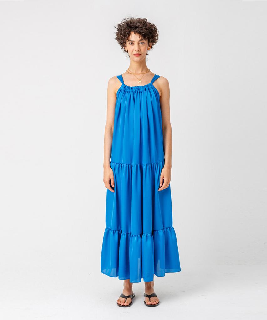 PAGE Strap Tiered Dress_Blue