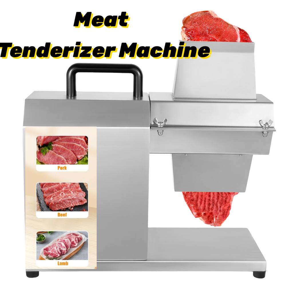 Commercial Meat Dicing and Tenderizing Machine, 110V 450W Heavy-Duty Meat Dicing and Tenderizing Tool,Food-Grade Stainless Steel