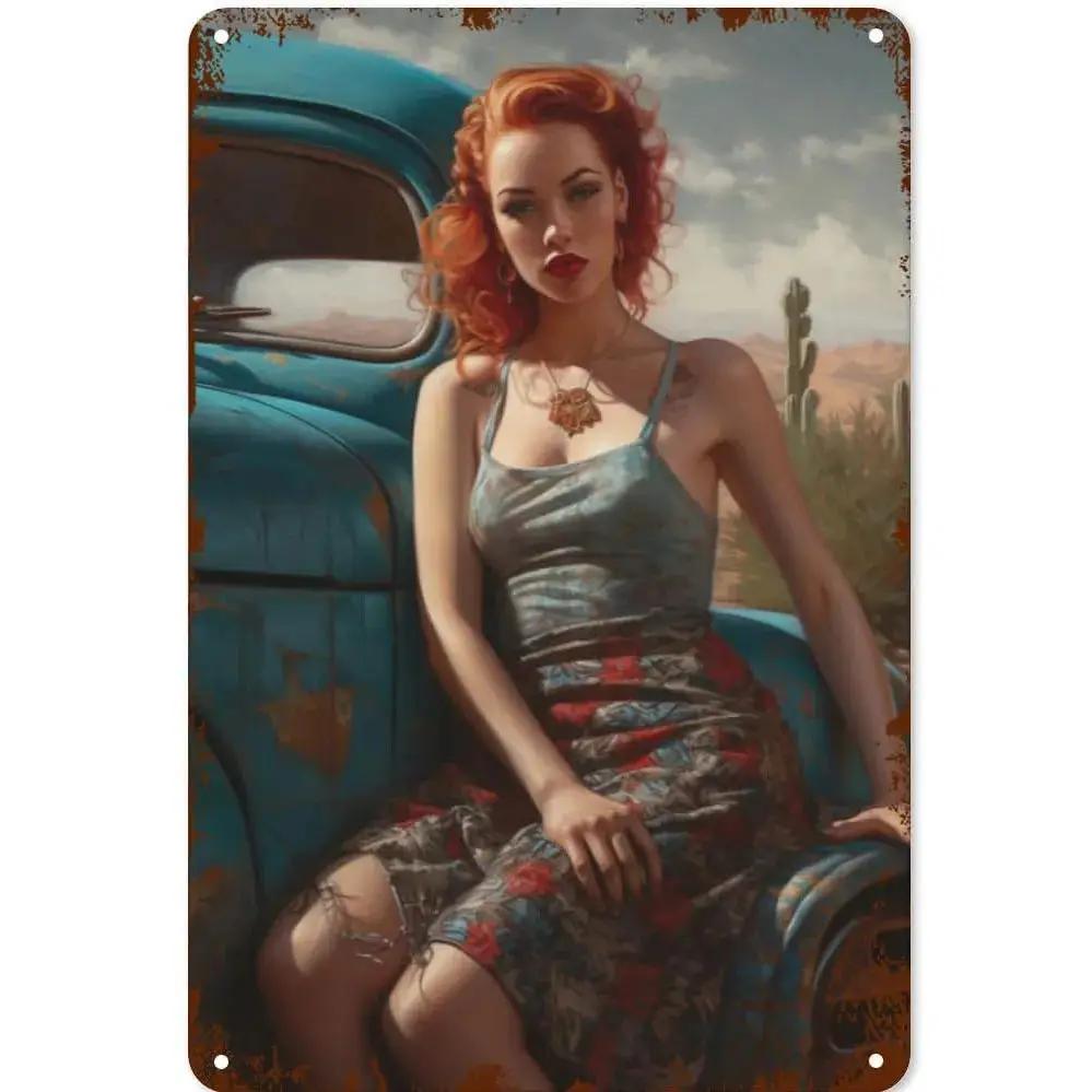Metal Tin Sign Sexy Girls Women Figure Poster Modern Home Garage Decoration Vintage Shabby Wall Plate Signs Art Decor Plaques