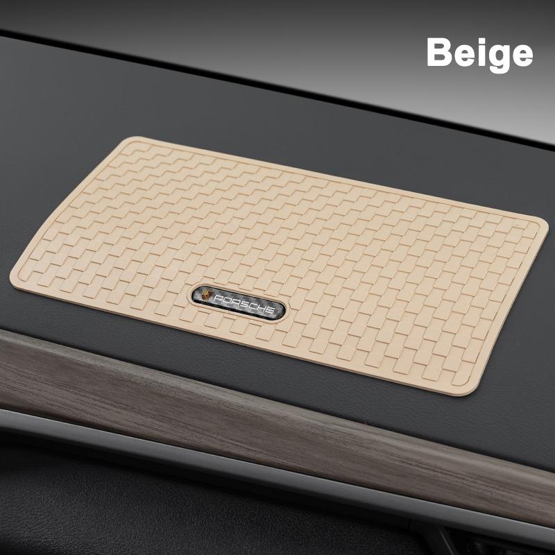 

Car Non-Slip Mat Sticky Dashboard Sticky PVC Pads For Porsche 911 718 Taycan Panamera Cayenne Macan Boxster Cayman Pajun 918 944 бежевий