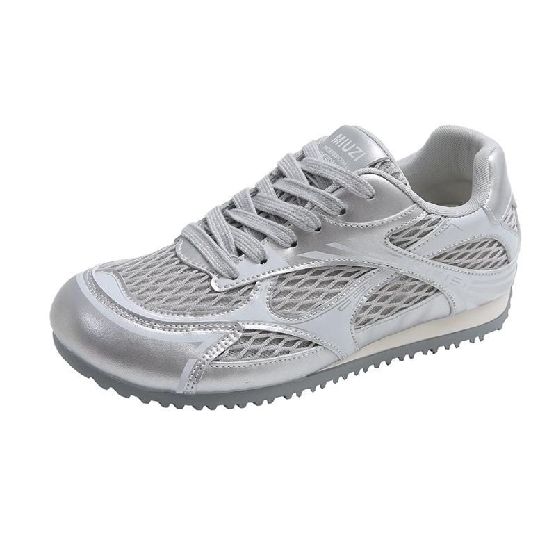 

Балетные тонкие новые ультрамягкие и дышащие сетчатые тренировочные туфли Shard для увеличения роста 2025 женские спортивные модные повседневные туфли 40 серебряный