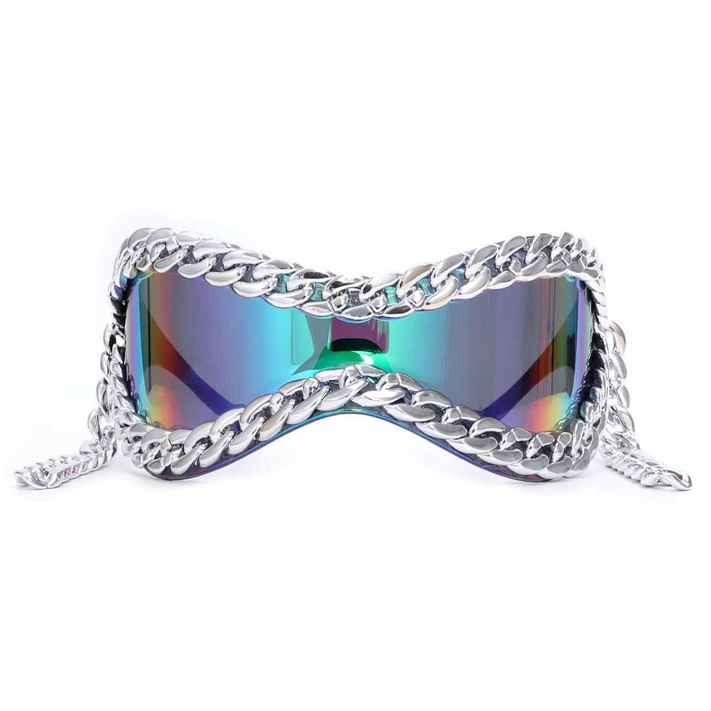 Stylish Women's Sunglasses With Elegant Metal Chain Frame For Various Occasion Daily Use and Punk Party Eye Glasses