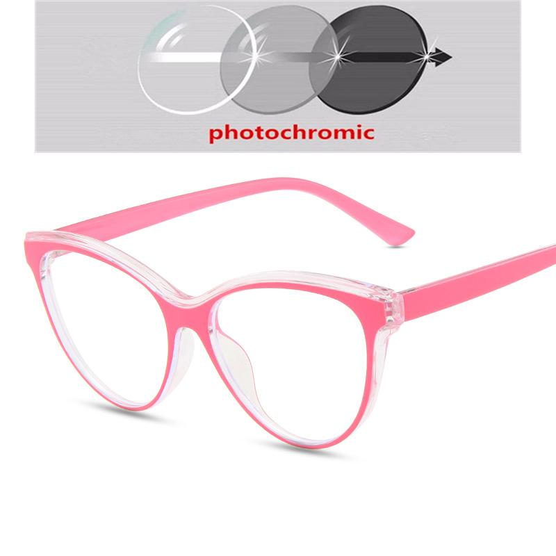 Blue Light Blocker Cat Eye Prescription Glasses For The Nearsighted Student Short-Sight Eyewear Diopter 0 -0.5 -0.75 To -6.0