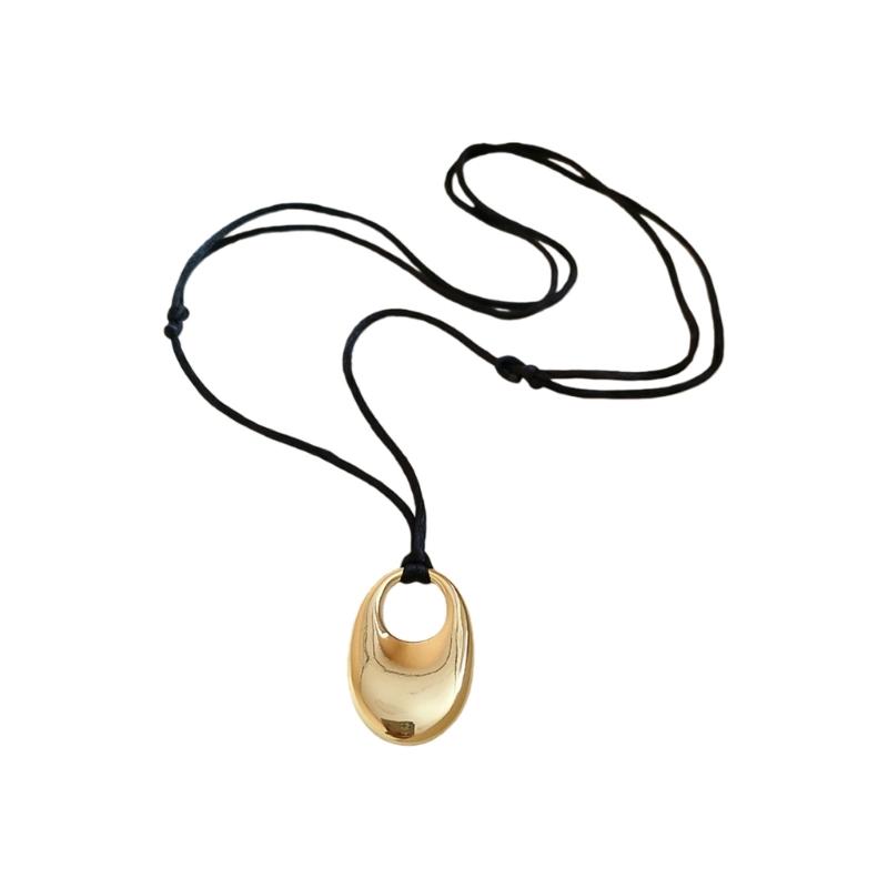 Verstellbare Lederband-Choker-Halskette mit minimalistischem Metallring-Design für Damen Modeschmuck Geschenk