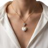 Baroque Pearl & Zircon Necklace with Gold-Plated Titanium Steel