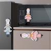Easter Fabric Bunny Refrigerator Cover, Kitchen Appliance Door Handle Cover Decoration