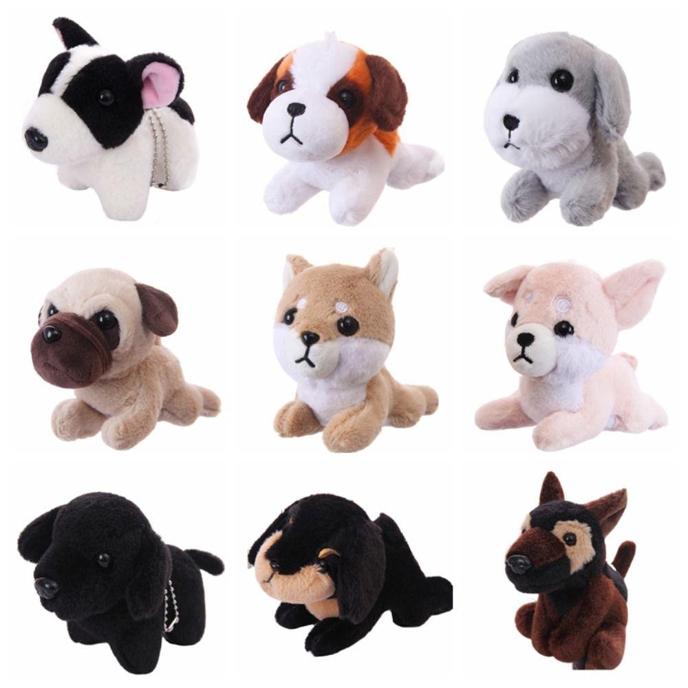 Bag Charm Puppy Plush Keychain Decoration Dog Plush Doll Birthday Present Dog Pendant  Car Keyrings