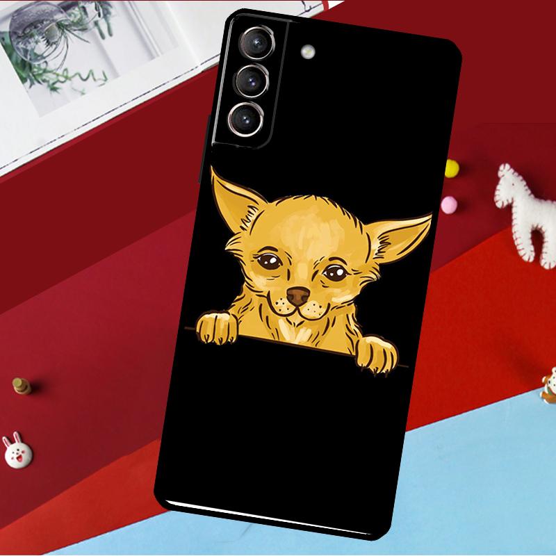 Cartoon Chihuahua Dog Funda For Samsung Galaxy S26 S25 S24 S21 S22 S20 Ultra S9 S10 Plus S23 FE S25 FE Phone Case