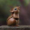 Grünes Sandelholz Schnitzerei Rattenfigur Tier Miniatur Tierkreis Maus Ornament Büro Schreibtisch Zubehör Für Heimdekoration Geschenke