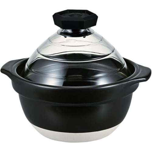 

Glass-lidded rice cooker for 2-3 cups (cups), see-through, heat-resistant glass, ceramic, made in Japan