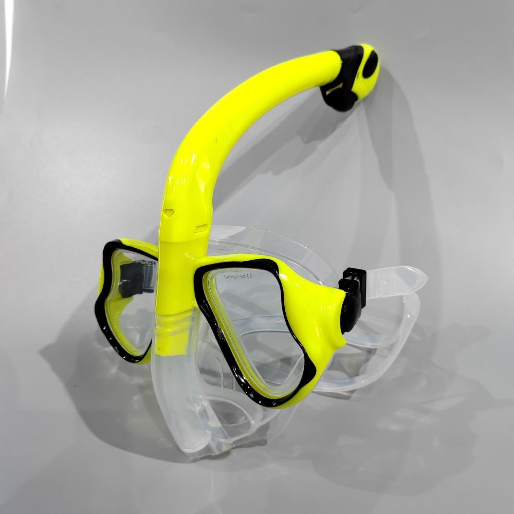 Masque de snorkeling entièrement sec, lunettes de snorkeling amovibles