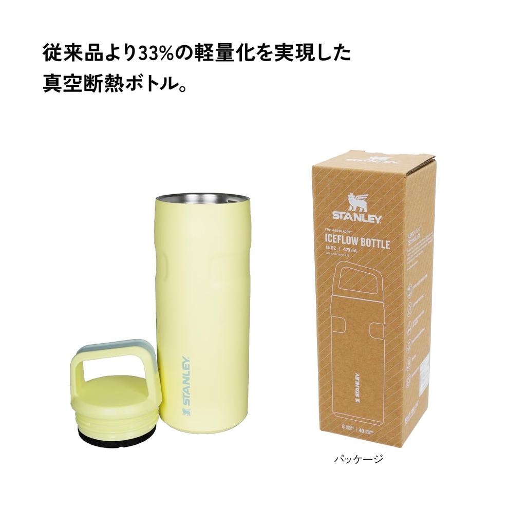 STANLEY Aerolite Vakuová láhev 470ml Pomelo Studená Izolovaná Lehká Odolná Láhev na Vodu Venkovní Vhodná do myčky Nerezová Záruka Japonská 0.47L (Originální