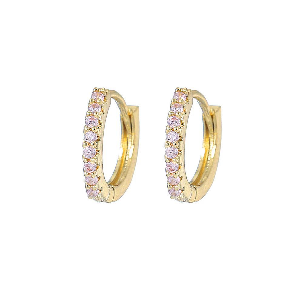 Stainless Steel Zircon Geometry Dangle Earring 18K Gold Plated Huggie Women's Earring Ear Clip Piercing Jewelry Pendientes Mujer