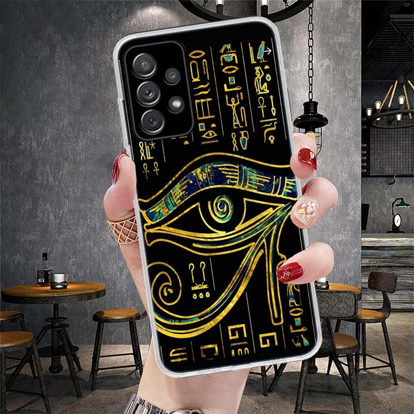 Sacred Eye of Horus Egypt Fresco Phone Case For Samsung Galaxy A13 A14 A15 A16 A17 A53 A54 A55 A56 A57 A33 A34 A35 A36 A37 A23 A
