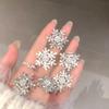 Christmas Headwears Decoration Sliver Snowflake Hair Clip Women Girls Sweet Head Side BB Clip Glitter Shiny Edge Hairpins