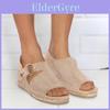 Stilvolle Damen-Espadrille-Sandalen mit dickem Boden und Fischmaul-Stil