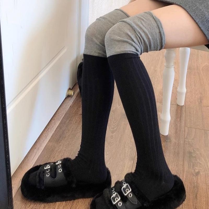 1 Pair Ruffle Thigh High Socks Tube Frilly Socks Long Tube Socks for Girl Over Knee Stockings Princess Style Dress Socks