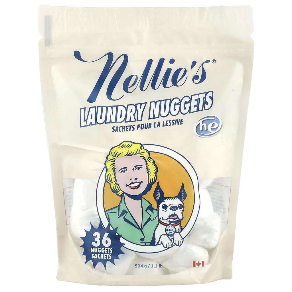 Nellie's Laundry Nuggets, Unscented, 36 Nuggets, 504G (1.1Lb)