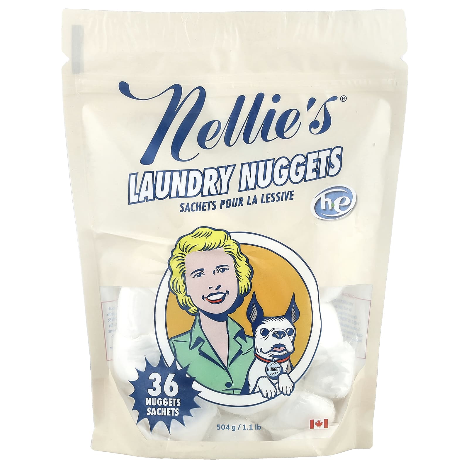 

Nellie S, Laundry Nuggets, Unscented, 36 Nuggets, 504G (1.1Lb)