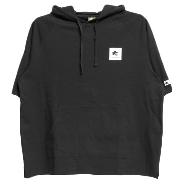 LOGOS Park Short Sleeve Logo Raglan Size Black Men's Hoodie, Pullover, Print, T-Shirt, 3L, (49)