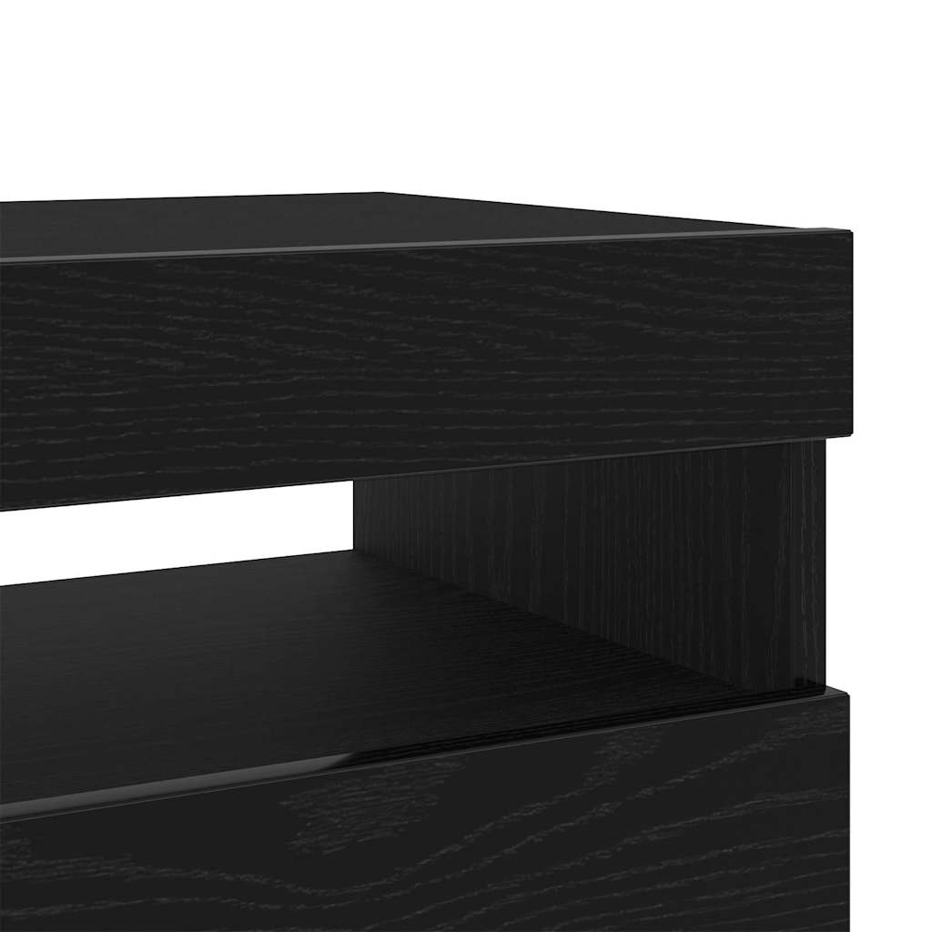TV Cabinet in Black Oak Look 100 x 35 x 40 cm Particleboard