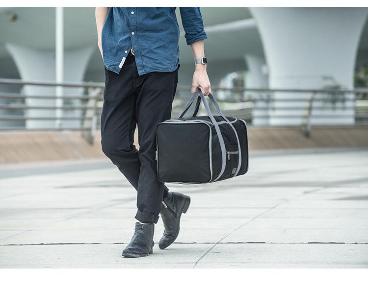Portable Foldable Travel Bag with Large Capacity and Trolley Handle Attachment