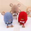 Lacing Detail Toddler Beanie Cap Cotton Lining Kids Anti-cold Cap Infant Knitted Cap  Infant Use