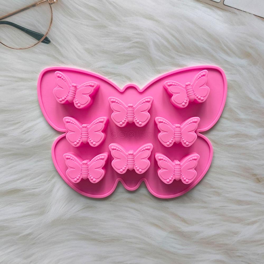 1ks 8 dutin Motýlek Silikonová forma na bonbóny Fondantová forma Pro DIY Pudink Čokoláda Želé Sušenky Dezerty Kostky ledu Žvýkačka