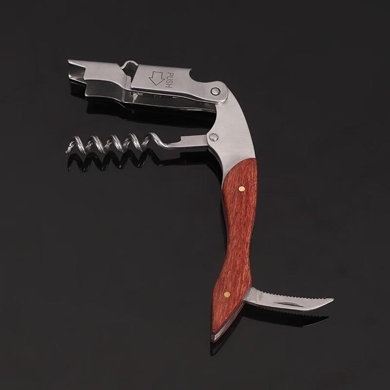 Wutuo Stainless Steel Wooden Handle Wine Bottle Opener