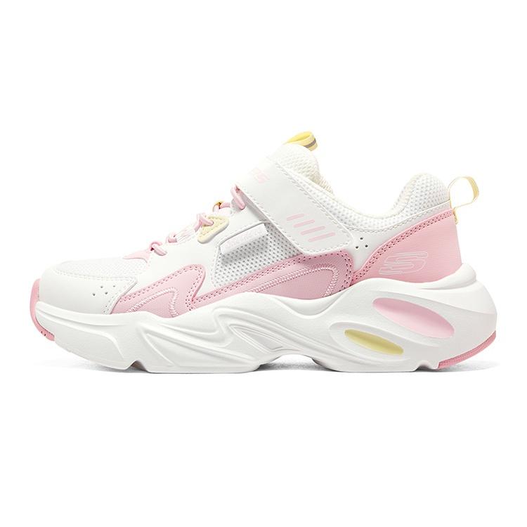 (GS) Skechers Sportswear Trainers White Pink Kids 319029L-WPK EU 32
