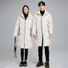 Couple Style Outdoor Thickened Hooded Down Cotton Jacket for Men and Women The Same Winter Medium-length Loose Cotton Jacket