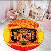 1PCS Tappeto Rotondo FC Barcellona Stemma Stampato Tappeto Rotondo per Area, Tappeto per Casa Ufficio, Tappeto Rotondo per Sedia, Tappeto Decorativo Regali per Fan Regalo di Natale