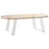 Vidaxl Coffee Table Legs, 2 Pcs, White, 70X(42-43) Cm, Steel