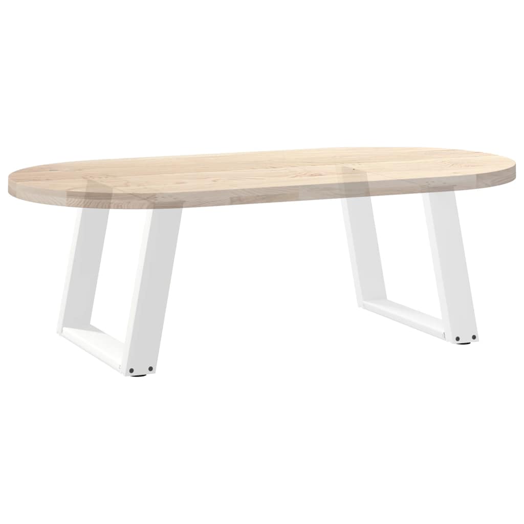 Vidaxl Coffee Table Legs, 2 Pcs, White, 70X(42-43) Cm, Steel