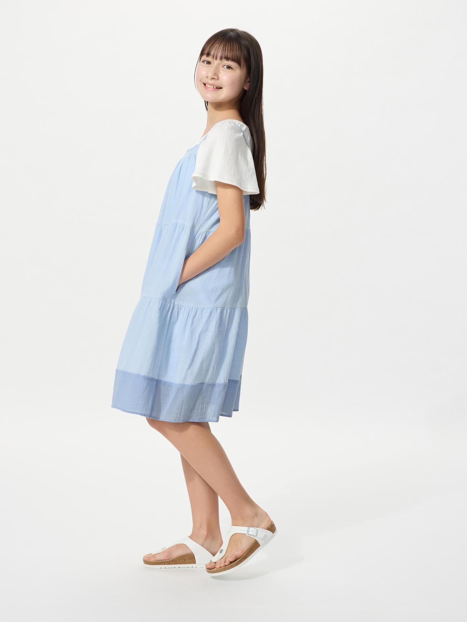 

Uniqlo Girls Camisole Dress Color Block 61 BLUE/KIDS 110